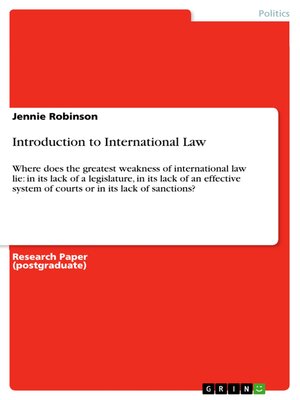 cover image of Introduction to International Law